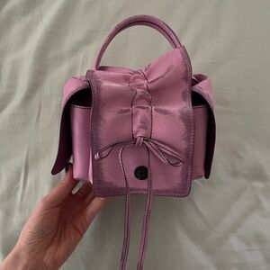 Acne Studios leather bow bag with pockets